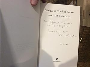 Seller image for Critique of Criminal Reason ****DOUBLE SIGNED, LINED & DATED UNC PROOF**** for sale by BRITOBOOKS