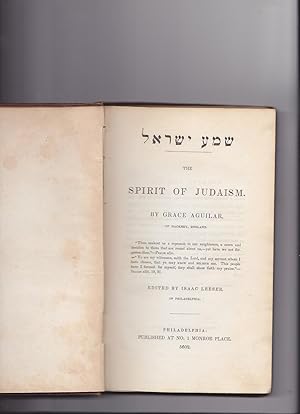 Seller image for The Spirit of Judaism [In Hebrew:] Shma Israel for sale by Meir Turner