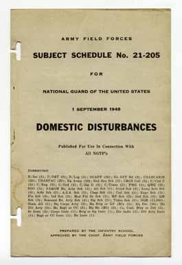 Domestic Disturbances - Subject Schedule No. 21-205