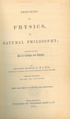 Principles of physics, or natural philosophy.