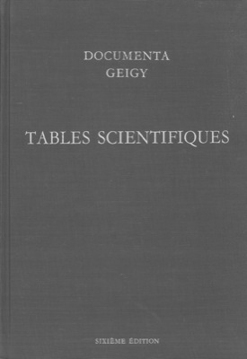 Tables scientifiques.