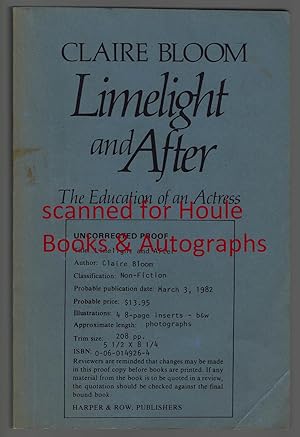 Immagine del venditore per Limelight and After: The Education of an Actress venduto da Houle Rare Books/Autographs/ABAA/PADA