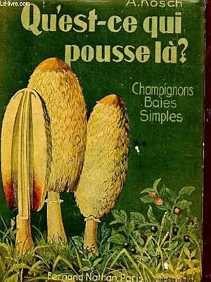 Seller image for QU'EST CE QUI POUSSE LA? - CHAMPIGNONS BAIES SIMPLES / COLLECTION GUIDES DU NATURALISTE - VOLUME II. for sale by Le-Livre