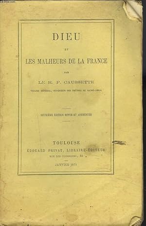 Seller image for DIEU ET LES MALHEURS DE LA FRANCE for sale by Le-Livre