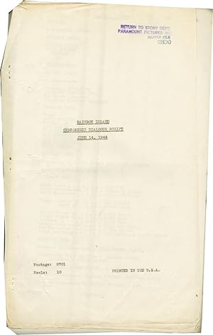 Bild des Verkufers fr Rainbow Island (Original post-production script for the 1944 film) zum Verkauf von Royal Books, Inc., ABAA