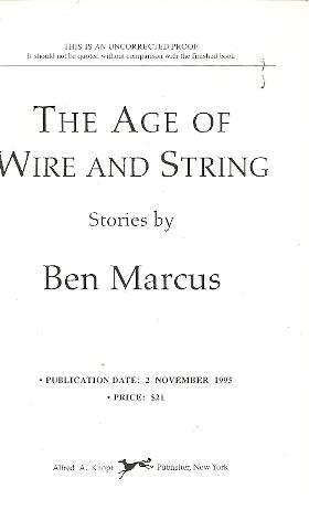 The Age of Wire and String