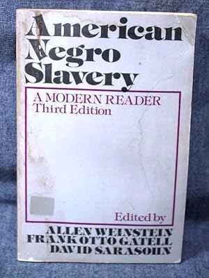 Bild des Verkufers fr American Negro Slavery zum Verkauf von Past Pages