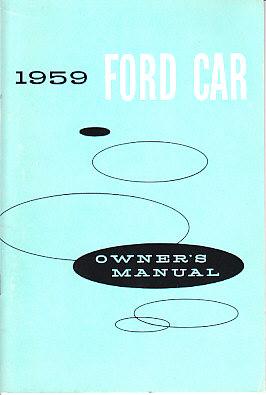 [Original] 1959 Ford Car Owner's Manual