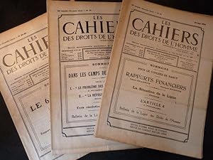 Les Cahiers des Droits de l'Homme. 34e année - du n°15 du 20 mai 1934 au n°33 du 30 décembre 1934