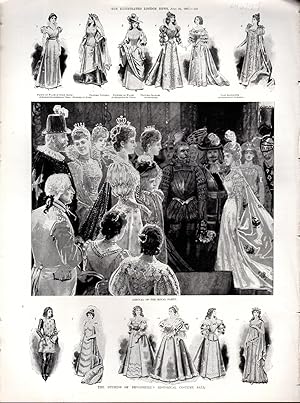 Seller image for ENGRAVING: "The Duchess of Devonshire's Historical Costume Ball" .engraving from The Illustrated London News, July 24, 1897 for sale by Dorley House Books, Inc.