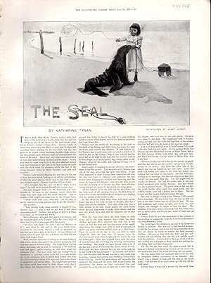 Bild des Verkufers fr ENGRAVING: "The Seal" . a short Story with engraving from The Illustrated London News, July 31, 1897 zum Verkauf von Dorley House Books, Inc.