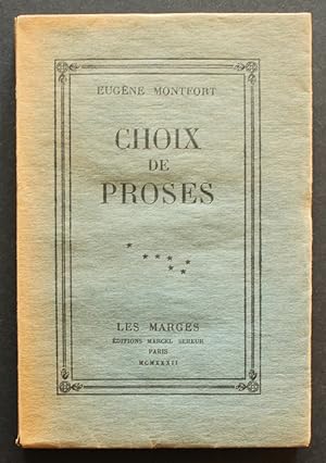 Seller image for Choix de proses. for sale by Bouquinerie Aurore (SLAM-ILAB)