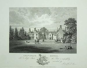 Seller image for An Original Antique Engraving llustrating Chevenage House in Gloucestershire. Published in 1827 for sale by Rostron & Edwards