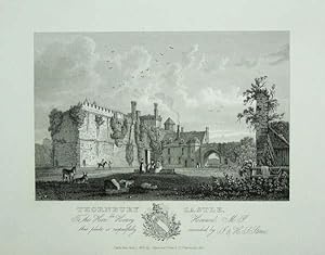 An Original Antique Engraving llustrating Thornbury Castle in Gloucestershire. Published in 1825