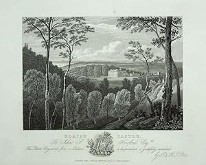 An Original Antique Engraving llustrating Blaise Castle in Gloucestershire. Published in 1825