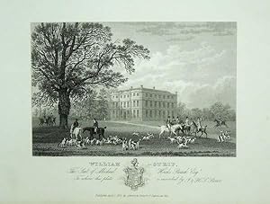 An Original Antique Engraving llustrating Williamstrip in Gloucestershire, The Seat of Michael Hi...