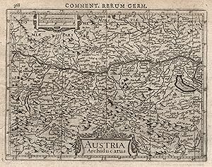 Bild des Verkufers fr Kupferstich- Karte, aus Bertius n. Mercator - Hondius, "Austria archiducatus". zum Verkauf von Antiquariat Clemens Paulusch GmbH