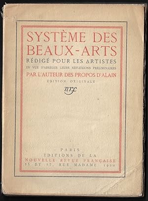 Bild des Verkufers fr SYSTEME DES BEAUX-ARTS - Rdig pour les artistes zum Verkauf von ART...on paper - 20th Century Art Books