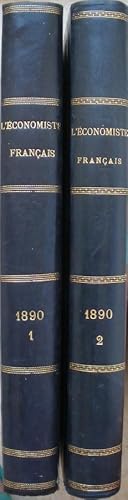 Seller image for L'conomiste franais. - Journal hebdomadaire. 1890, 18e anne, 1er et 2e volumes. for sale by Librairie les mains dans les poches