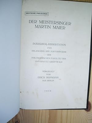 Der Meistersinger Martin Maier