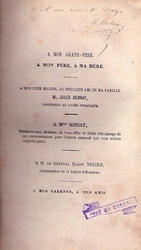 THESE POUR LA LICENCE. L'acte public sur les matières ci-après sera soutenu, le lundi 23 aout 186...