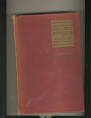 Imagen del vendedor de College Physics : Abridged a la venta por Richard Lemay