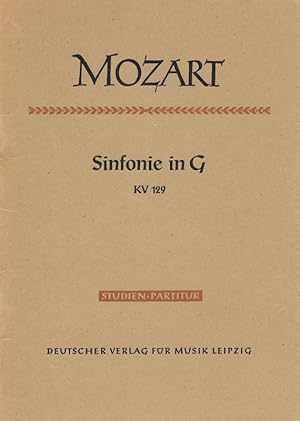 Bild des Verkufers fr Sinfonie in G KV 129 Studien-Partitur zum Verkauf von Flgel & Sohn GmbH