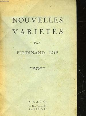 Bild des Verkufers fr NOUVELLES ARIETES zum Verkauf von Le-Livre