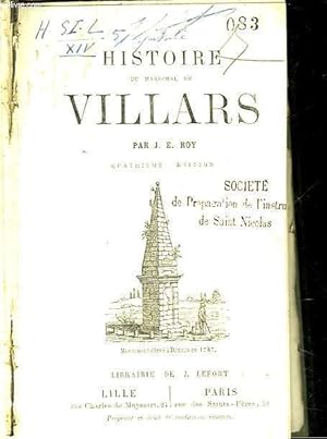 Bild des Verkufers fr HISTOIRE DU MARECHAL DE VILLARS zum Verkauf von Le-Livre