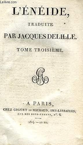 Imagen del vendedor de L'ENEIDE, TRADUITE, TOME III (PUBLII VIRGILII MARONIS AENEIS, TOMUS TERTIUS) a la venta por Le-Livre
