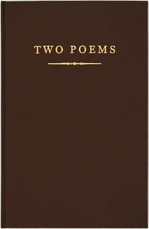 Two Poems (Signed First Edition)