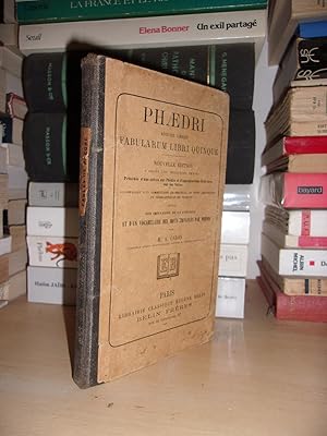 Imagen del vendedor de FABULARUM LIBRI QUINQUE : Prcde D'une Note De Phdre et D'apprciations Littraires Sur Ses Fables, Suivie Des Imitations De La Fontaine et D'un Vocabulaire Des Mots Employs Par Phdre Par M.A. Caron a la venta por Planet's books