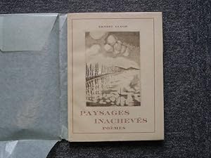 Seller image for PAYSAGES INACHEVES. POEMES. for sale by Tir  Part