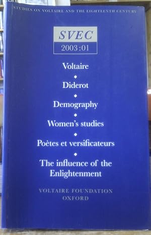 Voltaire; Diderot; Demography; Women's studies; Poetes et versificateurs; The influence of the En...