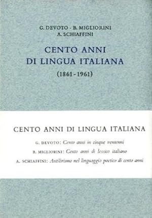 Immagine del venditore per Cento anni di lingua italiana. (1861-1961) venduto da LIBET - Libreria del Riacquisto