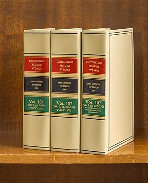 Bild des Verkufers fr United States Statutes at Large Volume 107, in 3 books (1993) zum Verkauf von The Lawbook Exchange, Ltd., ABAA  ILAB