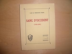 Seller image for SANG D'OCCIDENT for sale by Le temps retrouv