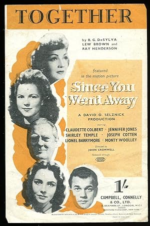 Seller image for Together from 'Since You Went Away' [Piano Sheet Music] for sale by Little Stour Books PBFA Member