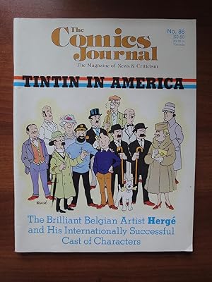 Bild des Verkufers fr The Comics Journal - The Magazine of News & Criticism: No. 86 Tintin in America - "The Brilliant Belgian Artist Herge and His Internationally Successful Cast of Characters" Published in 1983 zum Verkauf von CKR Inc.