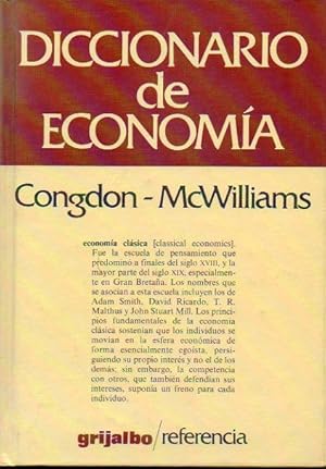 Imagen del vendedor de DICCIONARIO DE ECONOMA. a la venta por angeles sancha libros