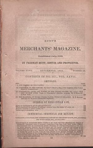 Hunt's Merchants' Magazine. Volume XXVII, No. 3 September 1852