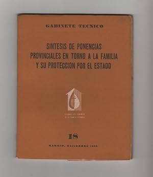 Imagen del vendedor de Sntesis de ponencias provinciales en torno a la familia y su proteccin por el Estado a la venta por Librera El Crabo
