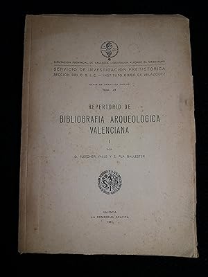 Imagen del vendedor de Repertorio de bibliografa arqueolgica valenciana. a la venta por Librera El Crabo