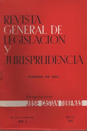 Imagen del vendedor de Revista general de legislacin y jurisprudencia. N 5. Mayo 1969 a la venta por Librera El Crabo