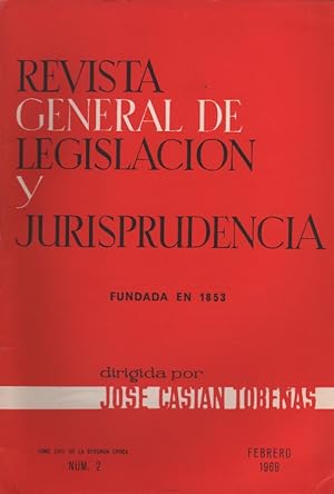Imagen del vendedor de Revista general de legislacin y jurisprudencia. N 2. Febrero 1969 a la venta por Librera El Crabo