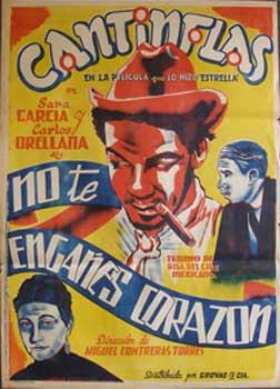 Imagen del vendedor de No te engaes Corazn. [Movie poster / Cartel de la pelcula]. a la venta por Wittenborn Art Books