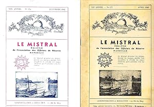 Le Mistral. Bulletin de l'association des Officiers de Réserve Marseille. 3 numéros