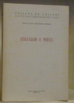 Immagine del venditore per Linguaggio e poesia. Collezione ca Foscari. venduto da Bouquinerie du Varis