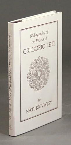 Bibliography of the works of Gregorio Leti