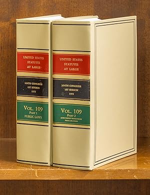 Bild des Verkufers fr United States Statutes at Large Volume 109, in 2 books (1995) zum Verkauf von The Lawbook Exchange, Ltd., ABAA  ILAB